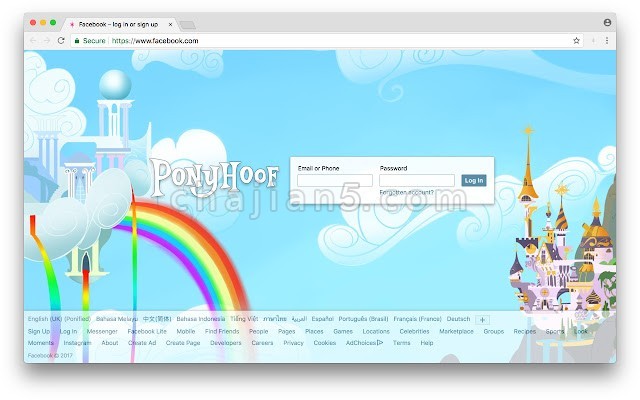 Ponyhoof 给脸书Facebook换个更酷一点的装扮