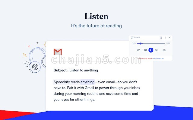 Speechify Text-to-Speech (TTS) 文字转语音插件