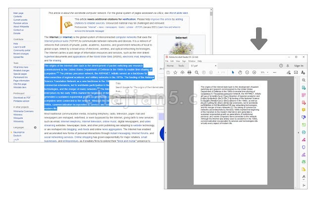 Print Selection to PDF 网页内容快速保存/下载为PDF格式