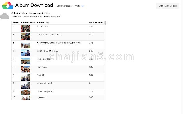 Album Download从谷歌照片中的相册下载所有照片和视频