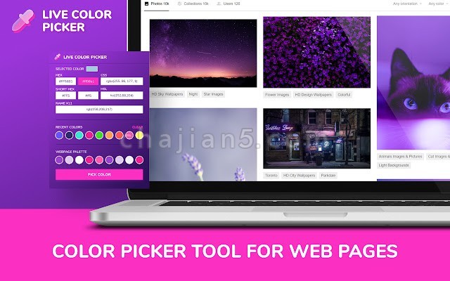 Live color picker 网页拾色器 支持十六进制、RGB、HSV格式