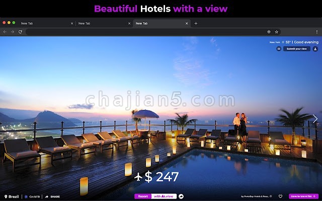 Tab with A view