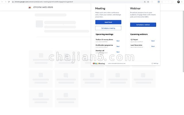 Zoho Meeting 在线会议浏览器端插件