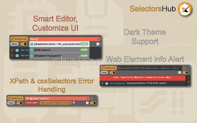 SelectorsHub v5.0.0.0（自动生成、编写和验证xPath&csSelector）