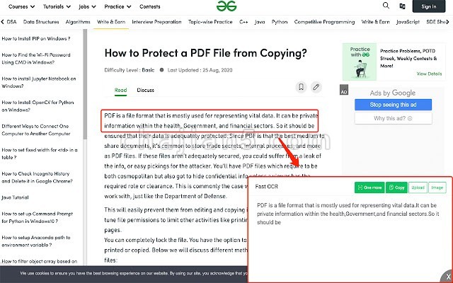 快识图(ocr) 截图识别网页文字，复制粘贴，轻松解决网页内容不能复制难题