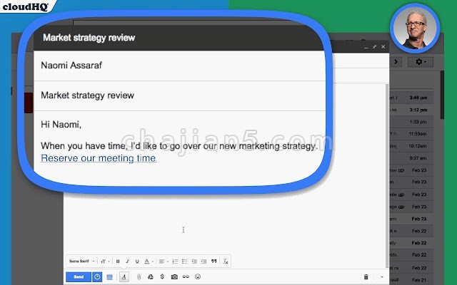 Meeting Scheduler for Gmail by cloudHQ 直接从 Gmail 轻松安排会议和接受会议邀请