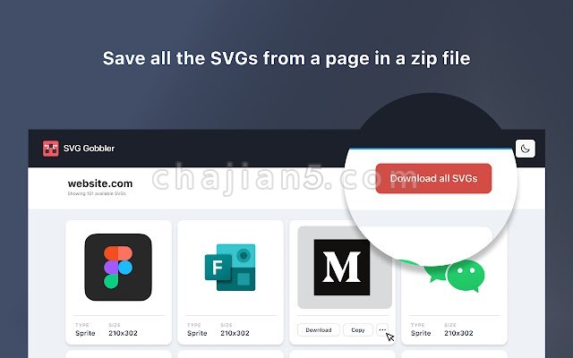 Svg Gobbler 从网页下载、优化和导出svg内容
