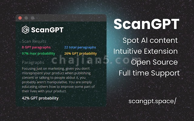 ScanGPT 在网页上查找GPT生成的文本