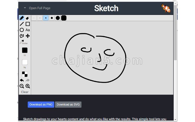 Sketch v1.0.3.0（在Chrome上作简单的图案绘制 保存为PNG或SVG）