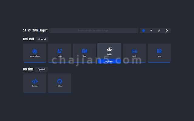 nightTab 自定义布局、样式、背景和书签的新标签页插件