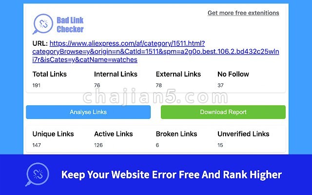 Website Broken Link And 404 Error Checker 网站死链检查 404错误页面检查