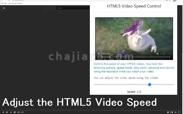 HTML5 Video Speed Control HTML5视频速度控制