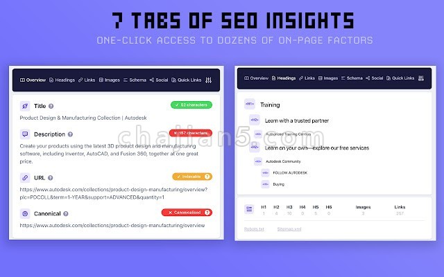 Detailed Seo Extension 查看网页元数据等seo信息