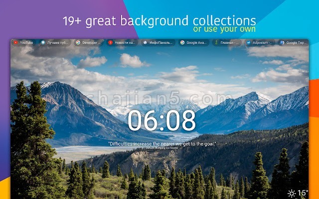 New Tab Studio 集合习惯跟踪器、倒计时、背景图、待办事项、便笺等功能的新标签页插件