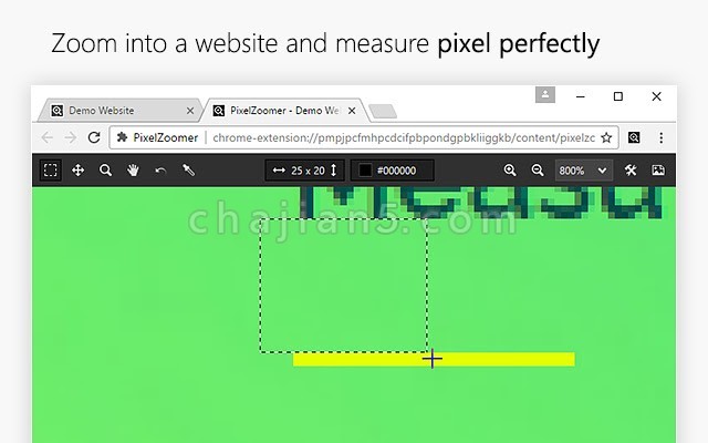 PixelZoomer 网页像素分析工具 测距拾色
