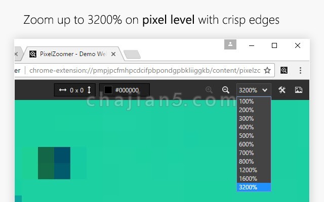 PixelZoomer 网页像素分析工具 测距拾色