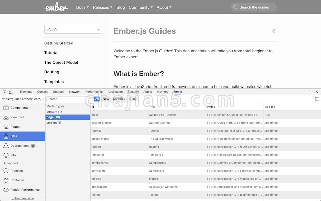 Ember Inspector 用于调试ember应用程序的工具