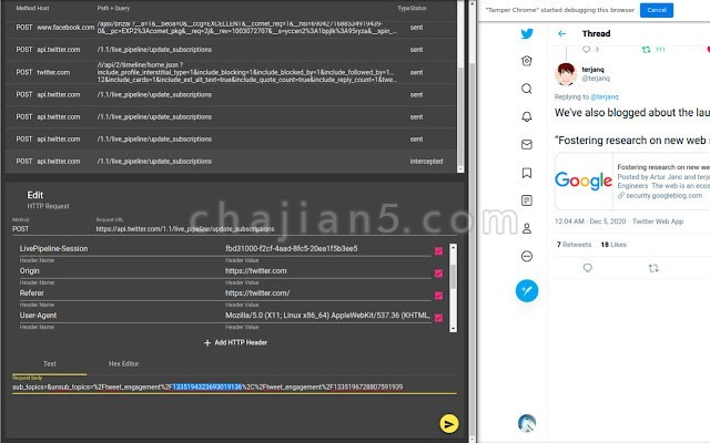 Tamper Dev 拦截和编辑HTTP/HTTPS请求和响应