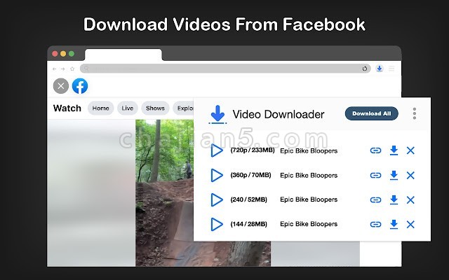 Video Downloader Master 从FB、vimeo、Instagram、tiktok、twitter下载视频