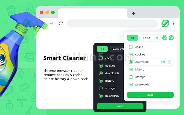 History & Cache Cleaner - Smart Clean 清理浏览器历史记录及缓存