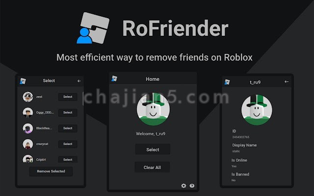 Rofriender 轻松删除roblox上的好友 支持批量删除