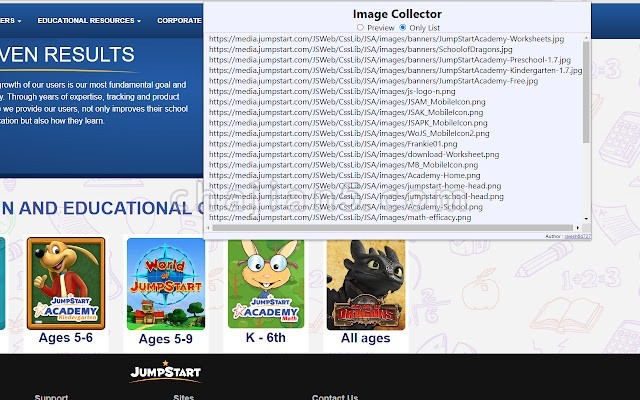 Image Collector 预览网页上的图片并提供下载选项