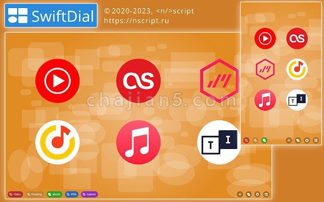 Swiftdial 俄开发者开发的一款易于定制的主页/新选项卡插件