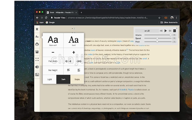 Reader View by yokris.dev 改变页面的文字大小、对比度和布局，以提高可读性