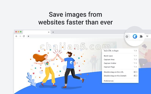 Eagle For Chrome 轻松保存图像并将屏幕截图保存到 Eagle App