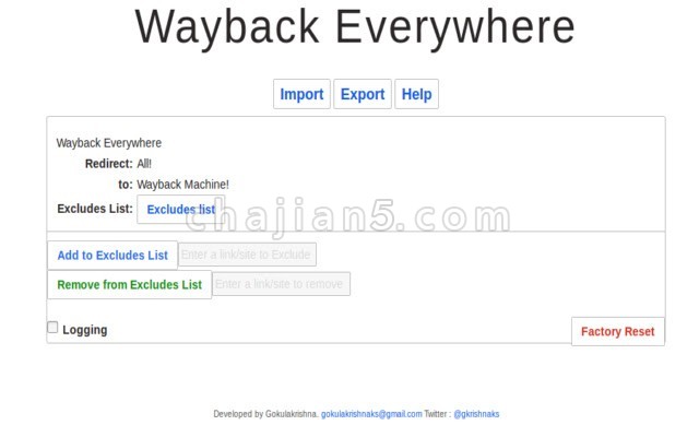 Wayback Everywhere v1.1.0.5（页面重定向到Wayback Machine的存档）