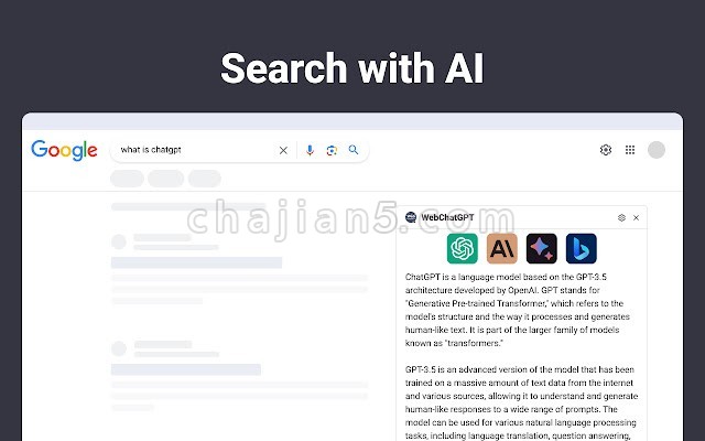 WebChatGPT v4.0.14.0（搜索结果旁边获取人工智能生成的回复）