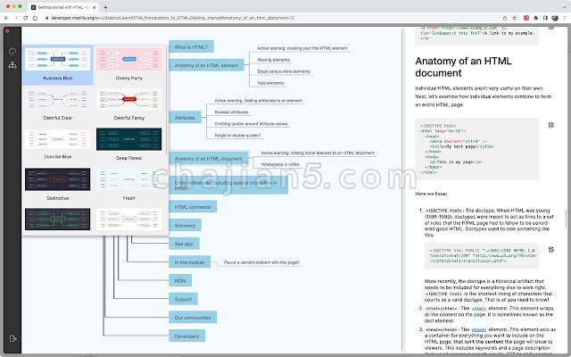 Mindpane 将正在阅读的网页可视化为结构化mind Map