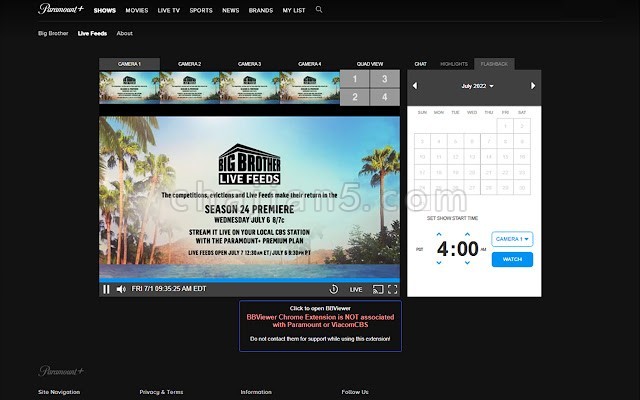 Bbviewer 旨在为big Brother Live Feeders提供更好的体验