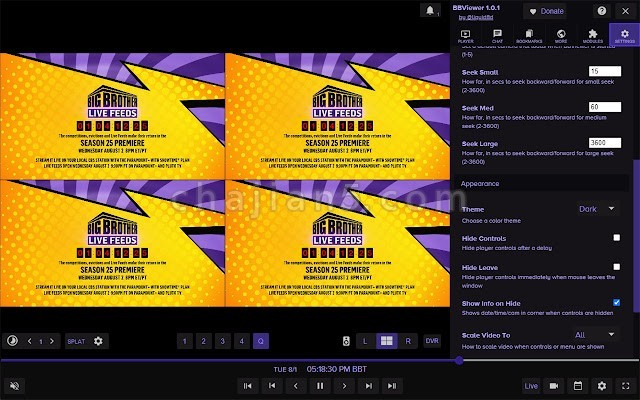Bbviewer 旨在为big Brother Live Feeders提供更好的体验