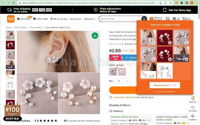 Temu Images Downloader 批量下载拼多多海外版temu商品图片