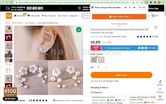 Temu Images Downloader 批量下载拼多多海外版temu商品图片