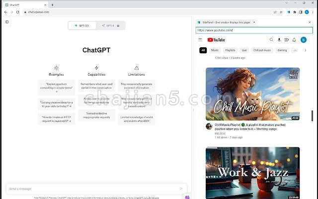Sidepanel 在侧边栏，你可以打开一个新的网页