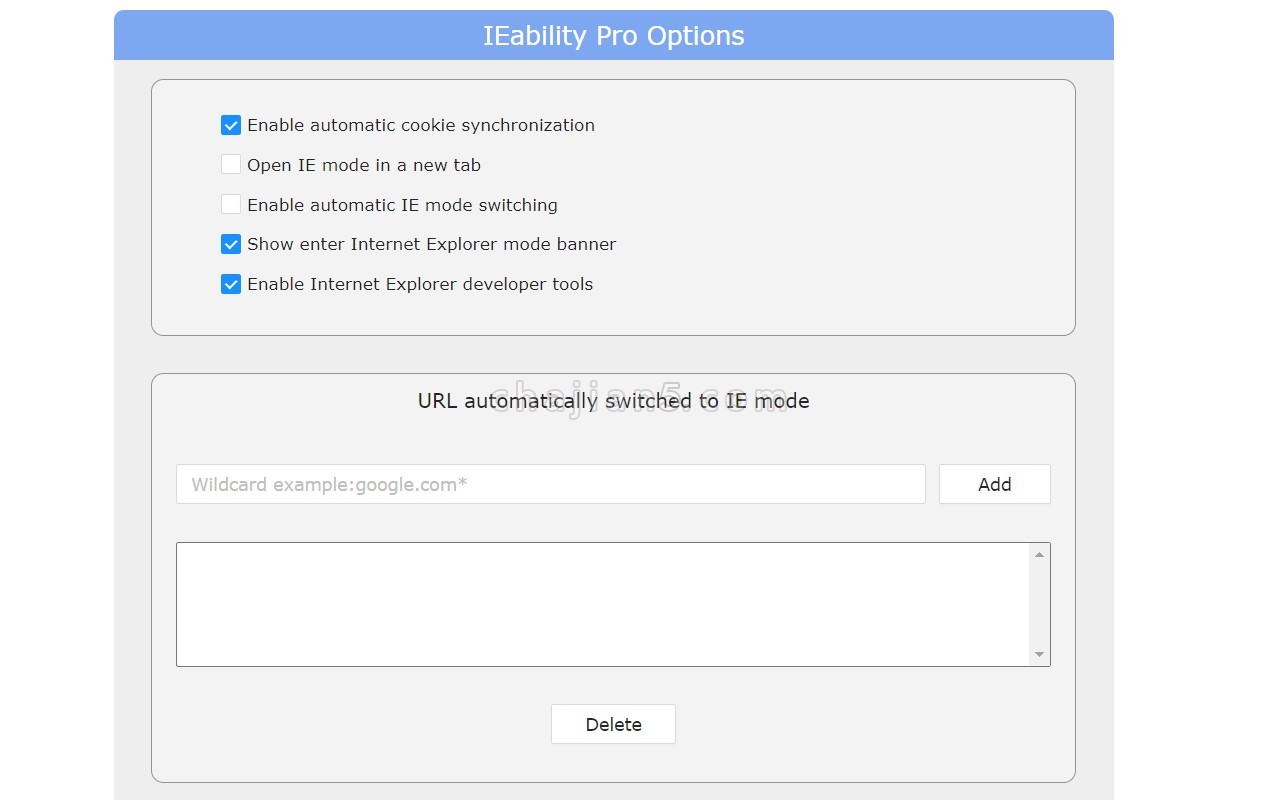 Ieability 使用ie Tab模式在chrome中显示您的网页