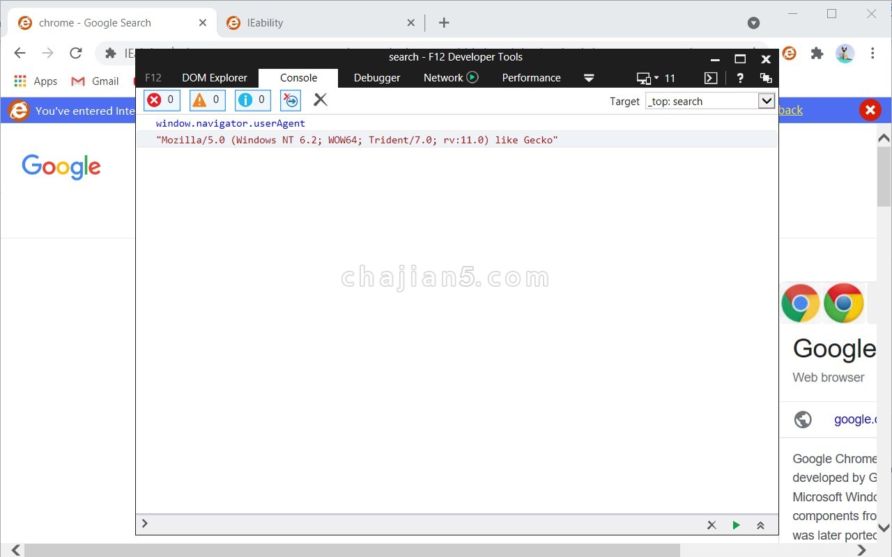 IEability vOpen in IE 2.22.1.0（在Chrome中运行Internet Explorer）