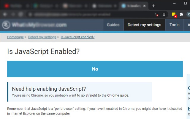 Enable Javascript 轻松打开/关闭网站javascript