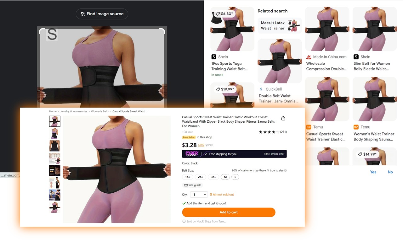 Temu™ Image Search 在拼多多海外版temu网站以图搜图找商品