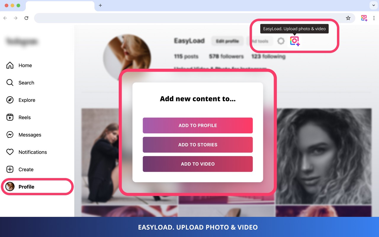 Easyload. Upload Video & Photo For Instagram
