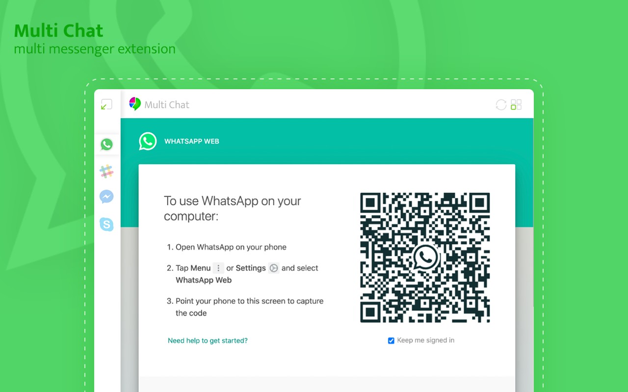 Multi Chat – Messenger For Whatsapp 一个浏览器中同时登录并管理多个 Whatsapp 帐号