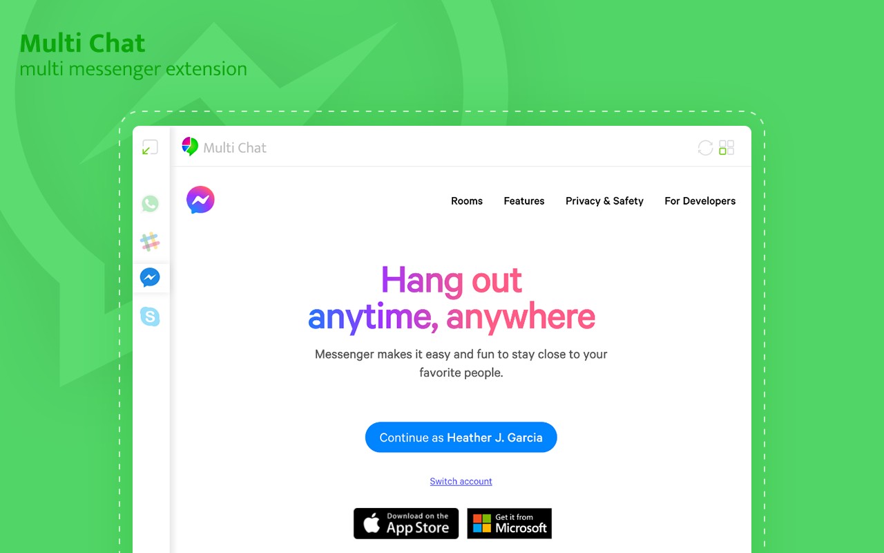 Multi Chat – Messenger For Whatsapp 一个浏览器中同时登录并管理多个 Whatsapp 帐号