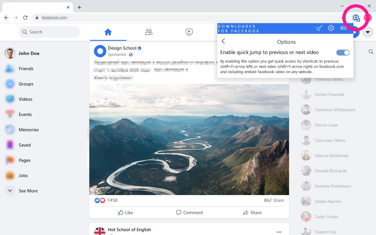Video Downloader For Facebook 下载脸书视频 包括公共和私有视频
