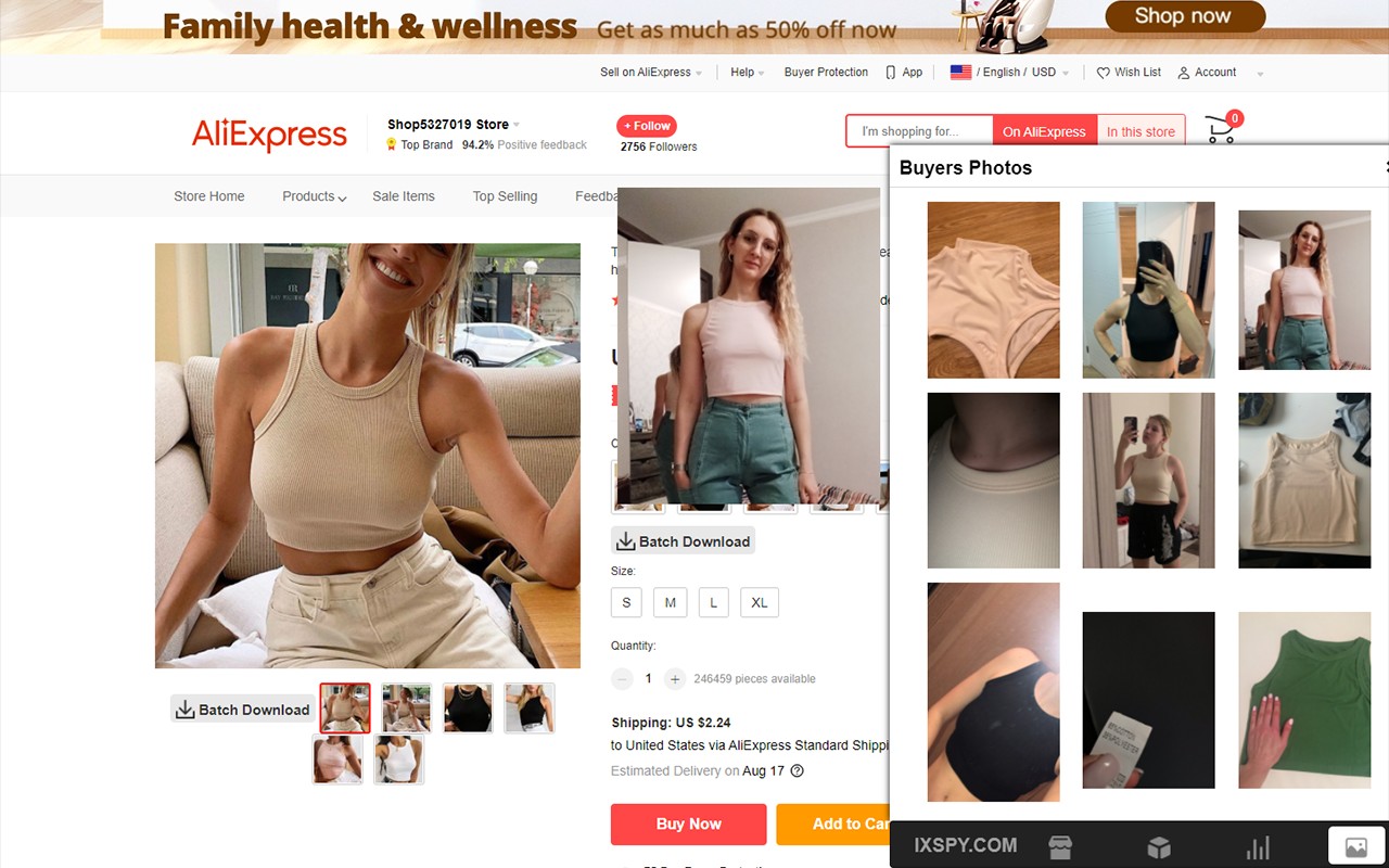 Aliexpress Analyzer 快速分析速卖通商店和产品信息