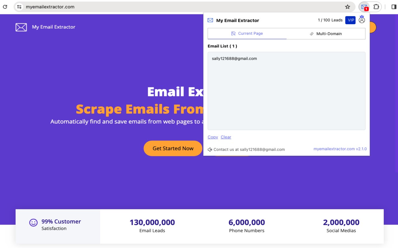 Myemailextractor 从网页抓取电子邮箱的浏览器插件