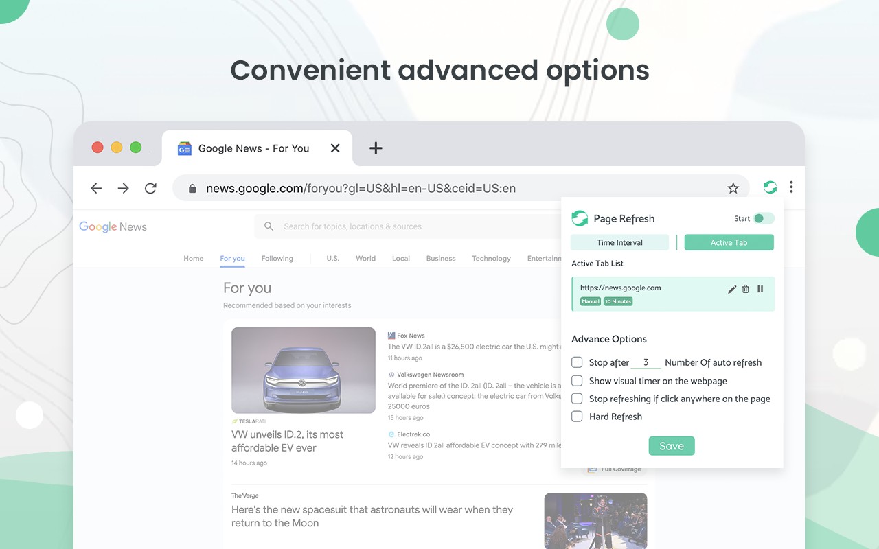 Auto Refresh & Page Monitor 网页自动刷新页面 重新加载页面