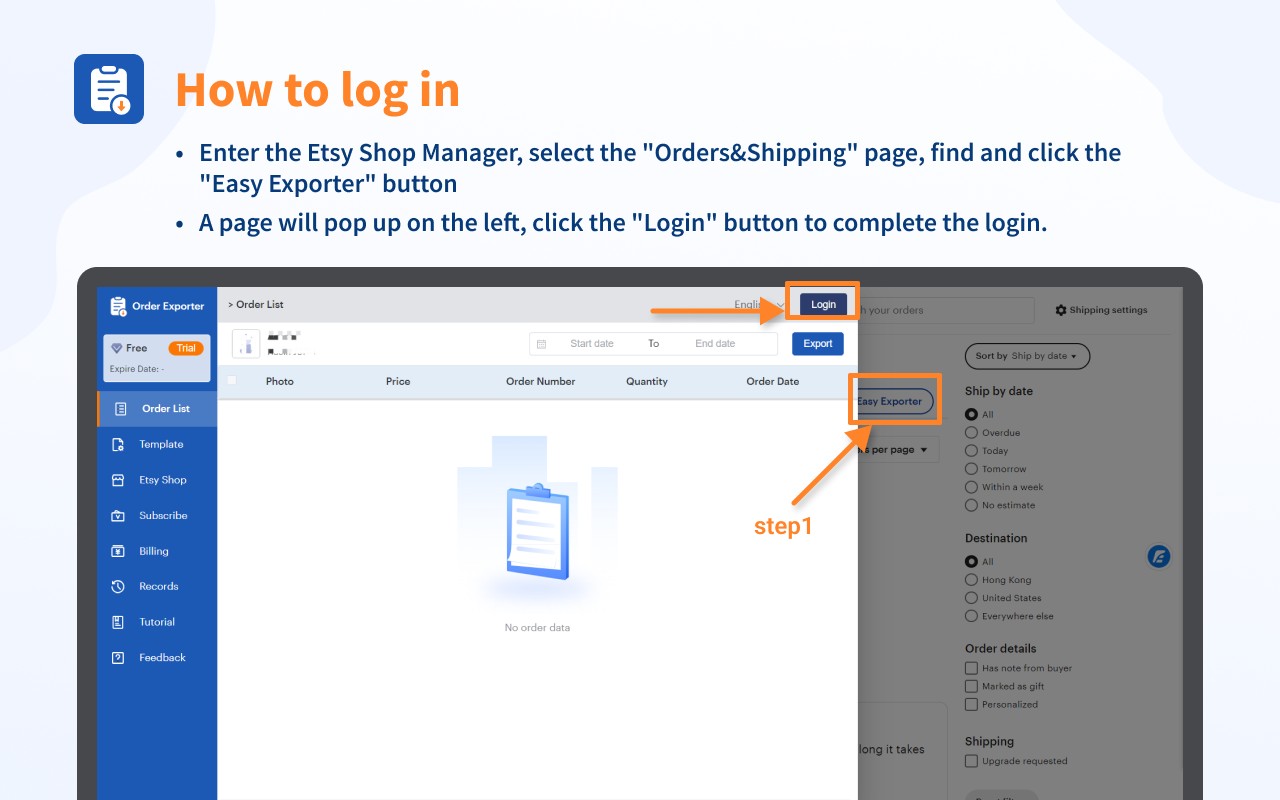 Easy Exporter Etsy店铺订单导出助手