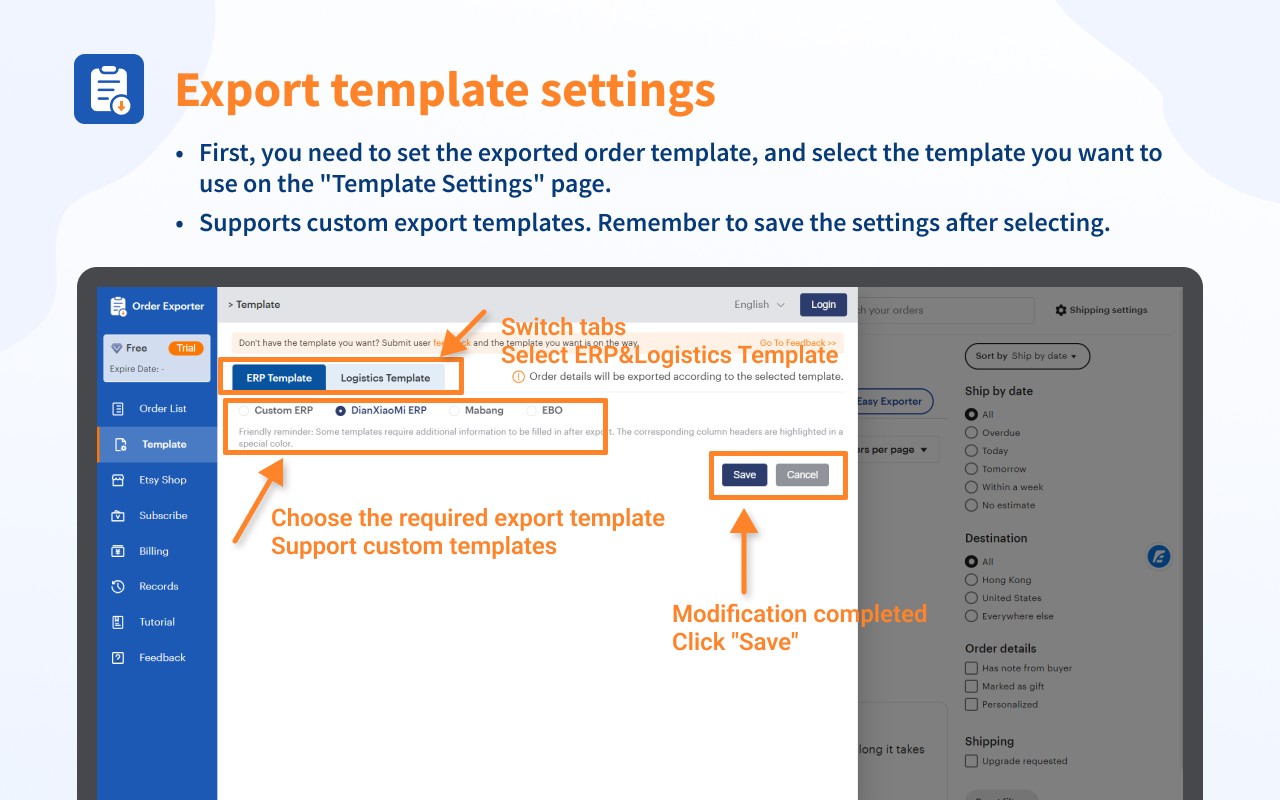 Easy Exporter Etsy店铺订单导出助手